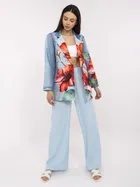 Marynarka damska, niebieska, Italy Moda
