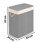 Massido, bambusowy kosz na pranie z pokrywą, 100l