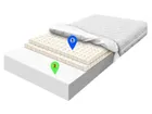 Materace z Gór, Flexi Lati II, materac przewiewny, piankowy, lateksowy, 80-180-21 cm