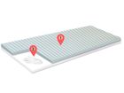 Materace z Gór, Top Visco Zone Light, materac przyjemny, nawierzchniowy, termoelastyczny, bez pokrowca, 70-140-7 cm