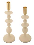 Mauro Ferretti, Gemini, zestaw świeczników, kremowy