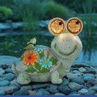 Maximex, figurka ogrodowa solarna, żółw ze świecącymi oczami LED, 17-20 cm