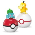 MEGA Pokemon, Pokeball Bulbasaur i Psyduck, 2 figurki, klocki, 63 elementy