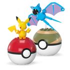 MEGA Pokemon, Pokeball Pikachu i Zubat, 2 figurki, klocki, 40 elementów