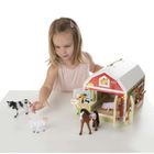 Melissa & Doug, drewniana stodoła ze zwierzętami, walizka z zamkami i zatrzaskami