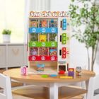 Melissa & Doug, Snack to Go, drewniany automat z przekąskami, 19 elementów