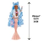 Mermaze Mermaidz, Syrenka Shellnelle, lalka modowa zmieniająca kolor, blue