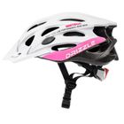 Meteor, Drizzle, kask ochronny, biało-różowy, rozmiar 55-58 cm
