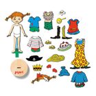 Micki, Pippi, lalka magnetyczna z ubrankami