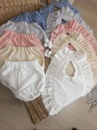 MimiNu, Bloomersy, muślinowe majtki na pieluchę, jeans, rozmiar M, 1-4 l.