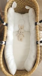 MimiNu, kokon, muślinowa poduszka ergonomiczna, śmietanka