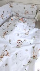 MimiNu, Kotki, komplet pościeli 2-częściowej, bawełna, 120-90 cm