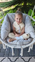 MimiNu, letni śpiworek z nogawkami, muślin, ciepły beż, TOG 0.5, rozmiar M, 2-6 l