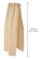 MimiNu, Muślin Premium, baldachim do łóżeczka, szary, 220-145 cm