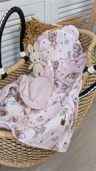 MimiNu, NewMinky, Teddy, poduszeczka płaska, little ballerina + pudrowy róż, 30 cm