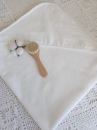 MimiNu, okrycie kąpielowe, muślin, śmietanka, 100-100 cm