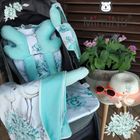 MimiNu, Peonie, Velvet, wkładka do wózka spacerowego, miętowa