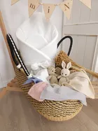 MimiNu, pieluszka muślinowa, śmietanka, 30-30 cm, 2 szt.