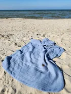 MimiNu, ponczo plażowe, szybkoschnące, rozmiar 1-4, muślin, jeans