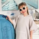 MimiNu, ponczo plażowe szybkoschnące, termofrotte, malina, 4-7l