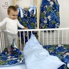 MimiNu, prześcieradło z gumką, jersey, błękitne, 60-120 cm