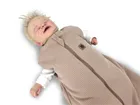 MimiNu, Soft, Teddy, śpiworek letni, prążek, mokka, TOG 0.5-1.0, 3-12m