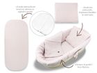 MimiNu, Soft, zestaw: ochraniacz do gondoli i kosza Mojżesza, materac, poduszka, pudrowy róż, 0-6m