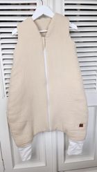 MimiNu, śpiworek z nogawkami, muślin, ciepły beż, całoroczny, TOG 2-2.5, rozmiar S, 1-2.5 l