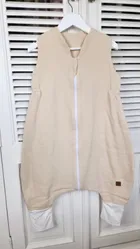 MimiNu, śpiworek z nogawkami, muślin, ciepły beż, letni, TOG 0.5, rozmiar S, 1-2.5 l