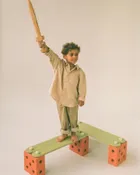 Modu, Balance Track, zestaw z deskami aktywizującymi, Burnt Orange/Dusty Green