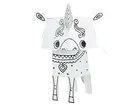Monumi, Mini Cube Head, Jednorożec, kolorowanka 3D, 15 cm