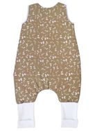 Motherhood, bawełniany śpiworek ocieplany, z nogawkami, TOG 2, beżowe listki, 1.5-2.5l