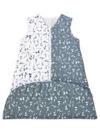 Motherhood, ocieplany śpiworek, 2w1, TOG 3, niebieskie listki, 3-18m