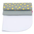 Motherhood, podręczny przewijak z 2 flanelkami, kropy musztardowe