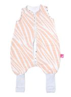 Motherhood, śpiworek muślinowy z nogawkami, 0.5 tog, 18-30 m, zebra łososiowa