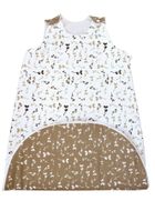 Motherhood, Zip-A-Round, bawełniany śpiworek, 2w1, TOG 2, beżowe listki, 3-18m