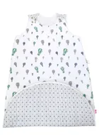 Motherhood, Zip-A-Round, bawełniany śpiworek, 2w1, TOG 2, miętowe baloniki, 3-18m