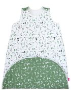 Motherhood, Zip-A-Round, bawełniany śpiworek, 2w1, TOG 3, zielone listki, 3-18m
