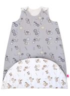 Motherhood, Zip-A-Round, bawełniany śpiworek letni, 2w1, TOG 1, szare guziki, 3-18m