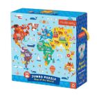 Mudpuppy, Jumbo, Mapa świata, puzzle podłogowe, 25 elementów