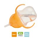 Munchkin, kubek niekapek ze słomką, pomarańczowy, 207 ml