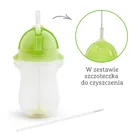 Munchkin, kubek niekapek ze słomką, zielony, 296ml