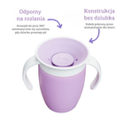 Munchkin, Miracle 360°, kubek treningowy z uchwytami, fioletowy, 207 ml