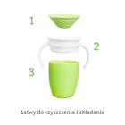 Munchkin, Miracle 360°, kubek treningowy z uchwytami, zielony, 207 ml