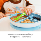 Munchkin, talerz z przyssawką, niebieski