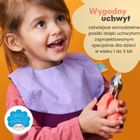 Nana's Manners, sztućce do samodzielnego jedzenia, widelec i łyżka, różowe