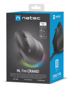 Natec, Crake 2 Pro, mysz wertykalna, 12800DPI, programowalna
