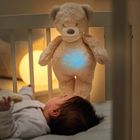 Nattou, Miś, lampka nocna pluszowa 4w1 z czujnikiem płaczu, Sleepy Bear, beżowy, 0m+