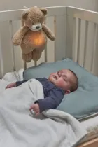 Nattou, Miś, lampka nocna pluszowa 4w1 z czujnikiem płaczu, Sleepy Bear, jasny brąz, 0m+