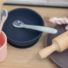 Nattou, zestaw naczyń silikonowych, granatowy